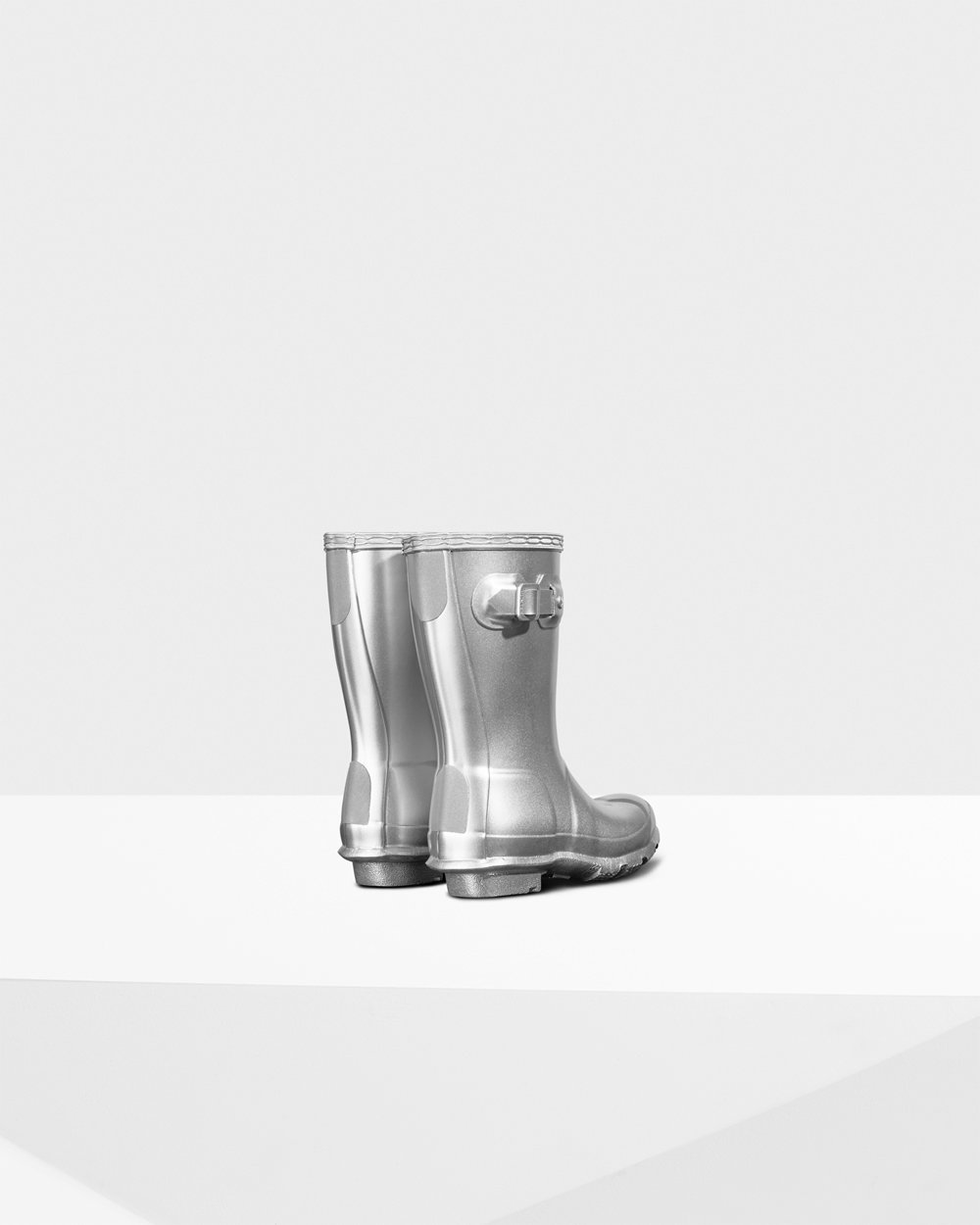 Botas De Agua Hunter Niños Original Little Metallic - Plateadas - Argentina 7214LQGZJ